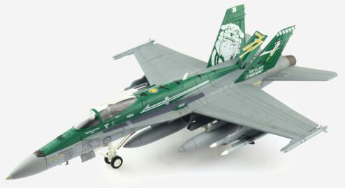 Top view of HA3558 - McDonnell Douglas F/A-18A Hornet 1/72 scale diecast model  s/n A21-39 of No. 77 Sqn, RAAF, " 33 years of legacy Hornet operations with 77 Sqn".