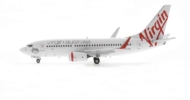 Port side view of NG77010 - 1/400 scale diecast model Boeing 737-700, named "Cronulla Beach", registration VH-VBZ in Virgin Australia Airline's livery.