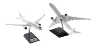 Image showing model on display stand, Inflight200 B-JAL-A359-05 - 1/200 scale diecast model A350-900 of registration JA05XJ in Japan Airlines livery