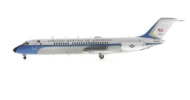 Port side view of Inflight200 IFVC9USAF81 - 1/200 scale diecast model of the McDonnell Douglas C-9C registration N681AL,  United States Department of State Air Wing.