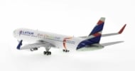 Rear View of JC Wings JC4LAN244 / XX4244 - 1/400 scale diecast model B767-300ER registration PT-MSY in LATAM Brasil livery with "Rio 2016" titles.