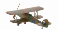 Rear view of Corgi AA27302 - 1/72 scale diecast model of the Hawker Fury Mk I, camouflage scheme of No. 43 Squadron, Royal Air Force (RAF), during the Munich Crisis of 1938.