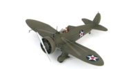 Front port side view of Hobby Master HA7508 - 1/48 scale diecast model of the Boeing P-26A Peashooter, USAAC, stationed at Wheeler Army Airfield Honolulu on the Island of O'ahu, Hawaii, December 1941.