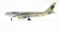 Port side view of JC Wings JC2PIA0001 / XX20001 - Airbus A310-300 1/200 scale diecast model, registration AP-BEQ in Pakistan International Airlines (PIA) livery.