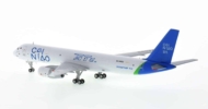 Rear view of NG Models NG40008 - 1/400 scale diecast model of the Tupolev Tu-204-100C registration RA-64032 of Aviastar-TU Airlines in Cai Niao Logistics Livery.