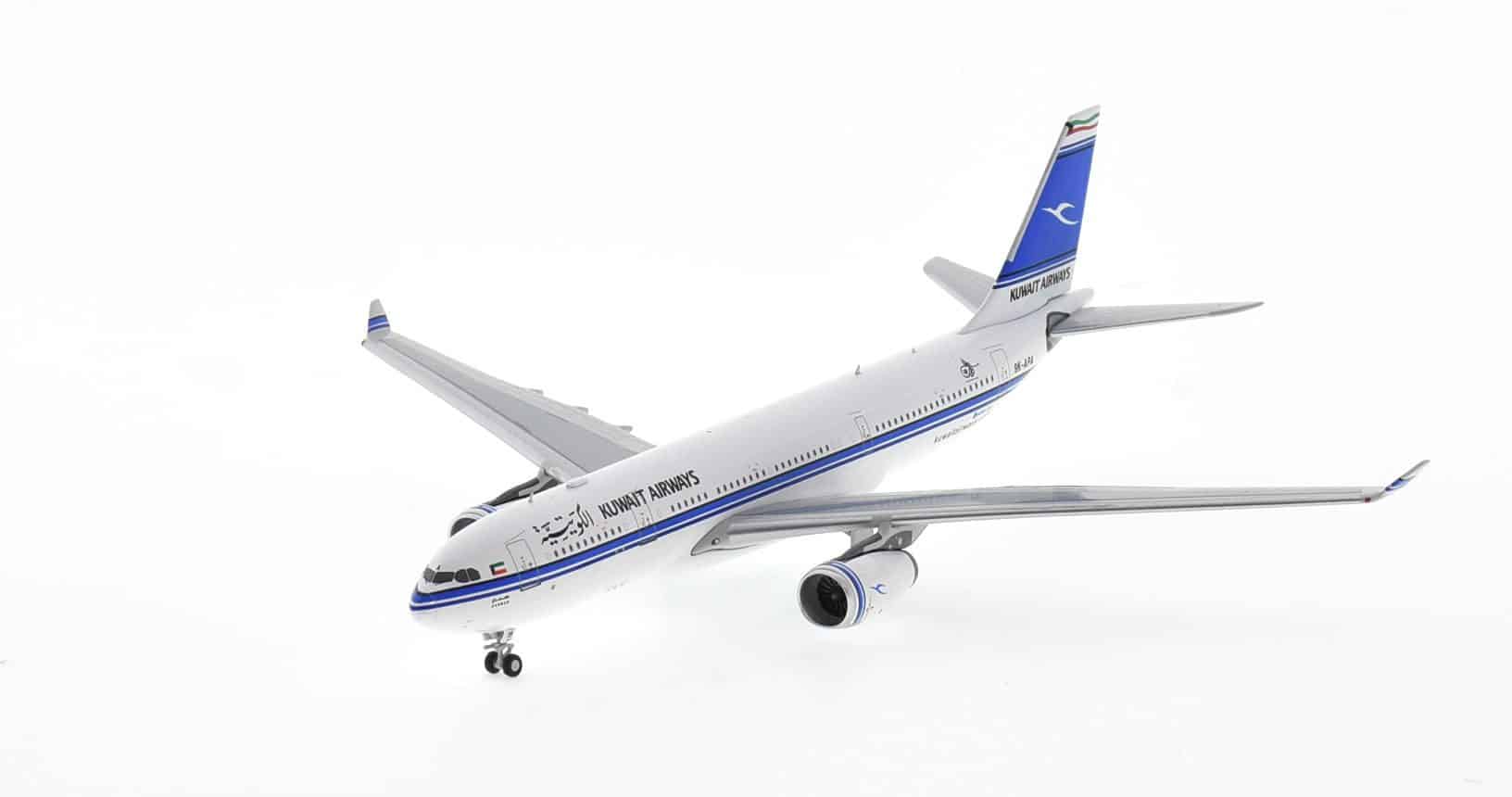 Front port side view of NG Models NG61039 - 1/400 scale diecast model of the Airbus A330-200 registration  9K-APA, named 