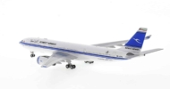 Rear view of NG Models NG61039 - 1/400 scale diecast model of the Airbus A330-200 registration  9K-APA, named "Dasman", in Kuwait Airways livery.