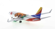Rear view of Gemini Jet G2SWA1010 - 1/200 scale diecast model Boeing 737-700, registration N943WN in Southwest Airlines "California One" livery.