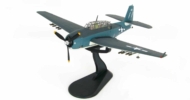 image of model on display stand, Hobby Master HA1219 - 1/72 scale diecast model Grumman TBM-3 Avenger aircraft code " White 88" of VC-88 while aboard the USS Saginaw Bay (CVE-82), March 1945.