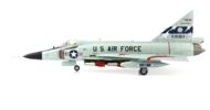 Port side view of Hobby Master HA3115 - 1/72 scale diecast model of the Convair F-102A Delta Dagger, s/n 0-61363 of the 196th FIS 163rd FIG, CA ANG, circa the early 1970s.