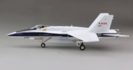Port side view of Hobby Master HA3563 - 1/72 scale diecast model McDonnell Douglas F/A-18C Hornet, BuNo 161703, Registration N850NA in National Aeronautics and Space Administration (NASA) Colour Scheme, California, 2005.