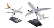 Image of model on display stand, JC Wings IF320TT0721 - 1/200 scale diecast model Airbus A320-200  of registration VH-VNH, Tigerair Australia