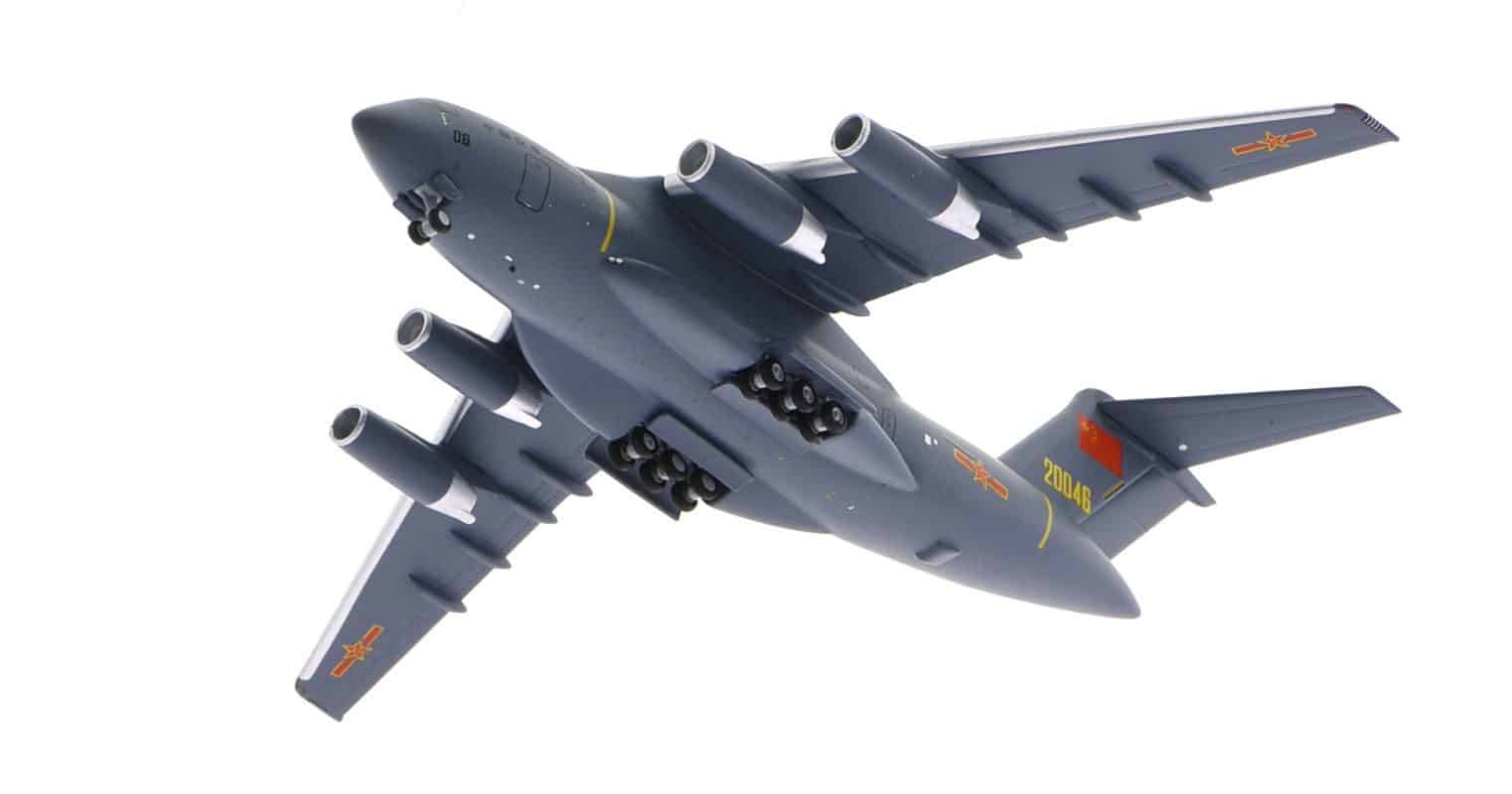 Underside view of NG Models NG22017 - 1/400 scale diecast model of the Xi'an Y-20A Kunpeng, s/n 20046 of the PLAAF
