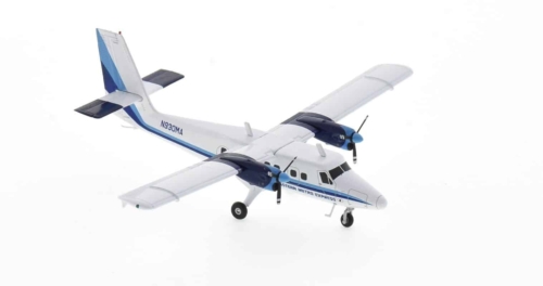 Front starboard side view of Gemini Jets G2EAL1037 - 1/200 scale diecast model de Havilland Canada DHC-6-200 Twin Otter, registration N930MA in Eastern Metro Express livery, circa the mid-1980s.
