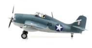 Port side view of the Grumman F4F-4 1/48 scale diecast model as flown by Machinist Donald Runyon,  VF-6,  USN, Enterprise Air Group, USS Enterprise, 1942. - Hobby Master HA8906
