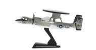 Port side view of the Grumman E-2C Hawkeye 1/145 scale diecast model, tail code NE/600 of  VAW-116 "Sun Kings", CVW-2, US Navy deployed aboard the USS Kitty Hawk (CV-63), circa January 1984 - Postage Stamp Collection PS53791