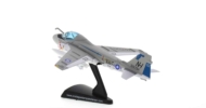 Rear view of the  Grumman A-6E Intruder 1/140 scale diecast model of, tail code NH/502, VA-52 "Knightriders", CVW-11, US Navy deployed aboard the USS Kitty Hawk (CV-63), circa the 1970s - Postage Stamp Collection PS53812