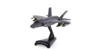 Front port side view of the Lockheed Martin F-35A Lightning II 1/144 scale diecast model  of serial number 08-0747, 58th FS, 33rd FW, USAF assigned to the F-35 Integrated Training Center – Eglin Air Force Base in Florida, USA - Postage Stamp Collection PS5602