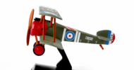 Port side view of the 1/63 scale diecast model Sopwith Camel F.1, Serial B7270, flown by Canadian ace Captain Arther Brown of No. 209 Squadron, RAF on April 21, 1918, when he was credited with downing the "Red Baron". - Postage Stamp Collection PS53502