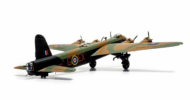 Rear view of the 1/72 scale diecast model Short Stirling Mk.III of s/n LJ542, named "The Gremlin Teaser", No. 199 Squadron (radar countermeasures), Royal Air Force, 1944 - Corgi AA39504