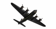 Underside view of the 1/72 scale diecast model Short Stirling Mk.III of s/n LJ542, named "The Gremlin Teaser", No. 199 Squadron (radar countermeasures), Royal Air Force, 1944 - Corgi AA39504