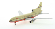 Front port side view of the 1/400 scale diecast model Lockheed L-1011-500 TriStar registration JY-AGC in Alia - The Royal Jordanian Airline livery, circa the early 1980s - NG Models NG35016