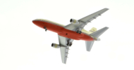 Underside view of the 1/400 scale diecast model Lockheed L-1011-500 TriStar registration JY-AGC in Alia - The Royal Jordanian Airline livery, circa the early 1980s - NG Models NG35016