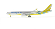Port side view of the 1/400 scale diecast model Airbus A330-900N registration RP-C3900 in Cebu Pacific livery - Gemini Jets GJCEB4339