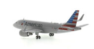 Rear view of the 1/400 scale diecast model airbus A319-100 (WL), registration N93003 in American Airlines livery - Gemini Jets GJAAL2084
