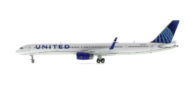 Port side view of the 1/400 scale diecast model Boeing 757-300 (WL) registration N75854 in United Airlines livery - Gemini Jets GJUAL2092
