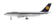 Port side view of the Airbus A310-200 1/200 scale diecast model, registration D-AICA in Lufthansa livery - JC Wings EW2312001