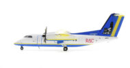 Port side view of the 1/200 scale diecast model of the de Havilland Canada Dash 8-Q103, registration JA8973 in Ryuku Air Commuter livery (RAC) - EW28Q1002