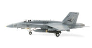 Port side view of the 1/72 scale diecast model McDonnell Douglas F/A-18C Hornet "MiG Killer" BuNo 163502 of VFA-81 "Sunliners", Tail Code AA/410, USN, Operation Desert Storm 1991 - HA3571