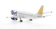 Rear view of the 1/200 scale diecast model of the Airbus A320-200 registration N444UA in Ted livery, a divisional brand of United Airlines - IF320UA0820