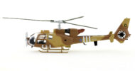 Port side view of the 1/72 scale diecast model of the Westland Gazelle AH. 1 serial number XZ321 in the colour scheme used by the 4 Regiment, Army Air Corps, British Army, during Operation Grandby - AV7224005