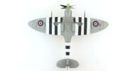 Underside view of the 1/48 scale diecast model of the Supermarine Spitfire Mk.IXe serial number ML407. Flown by Fg Off Johnnie Houlton No. 485 Squadron, RNAF, France, September 1944 - HA8326