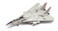 Top view with wings swept of the 1/72 scale diecast model of the Grumman F-14A Tomcat, tail code NG/100 of VF-211 "Fighting Checkmates", US Navy - CA721417