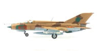 Port side view of the 1/72 scale diecast model Mikoyan-Gurevich MiG-21PFM "Red 6173"  of the 927th Fighter Regiment "Lam Son Squadron",  Vietnam People's Air Force, 1974 - HA0109