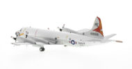 Rear view of the 1/200 scale diecast model of the Lockheed P-3C Orion BuNo 159506, Tail code PE/6 of VP-19 "Big Red", US Navy, circa the 1980s - IFP3NAVY0623