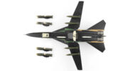 Underside view of the 1/72 scale diecast model of the General Dynamics F-111A Aardvark serial number 67-0094, "Gunboat Killer", 430th TFS, USAF - Hobby Master HA3032