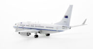 Rear view of the 1/200 scale diecast model of the Boeing 737 BBJ serial number A36-002 of No.34 Squadron, Royal Australian Air Force (RAAF) - Gemini Jets G2RAA1223