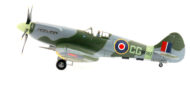 Port side view of the 1/48 scale diecast model of the Supermarine Spitfire Mk.XIVc serial number RM787/CG flown by Wing Commander Colin Gray, Lympne Wing, Royal Air Force, October 1944 - Hobby Master HA7115