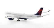 Rear view of the 1/200 scale diecast model of the Airbus A330-900 NEO registration N407DX in Delta Air Lines livery - Gemini Jets G2DAL1110