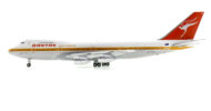 Port side view of the 1/200 scale diecast model of the Boeing 747-200M registration VH-ECB  in Qantas Airways Ochre livery, circa 1980 - Gemini Jets G2QFA554
