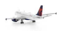 Rear view of the 1/400 scale diecast model Airbus A319-100, registration N371NB in Delta Air Lines livery - Gemini Jets GJDAL2093