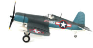 Port side view of the 1/48 scale diecast model Chance Vought F4U-1A Corsair "White 883" named Martha of VMF-214 "Black Sheep", USMC 1943 - Hobby Master HA8218