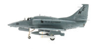 Port side view of the 1/72 scale diecast model of the Douglas A-4M Skyhawk BuNo 160030, VMA-214 "Black Sheep", tail code  EW/01, United States Marine Corps, 1986 - Hobby Master HA1431